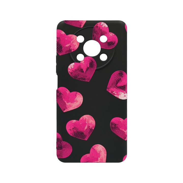 BestCase Slim Szilikon 0.8MM telefontok, Honor Magic4 Lite, Heart Pattern, c-B 987