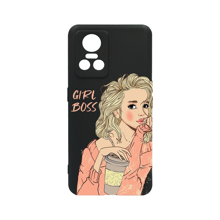 BestCase Slim Szilikon 0.8MM telefontok, Realme GT Neo 3, Girl Boss, c-B 1009