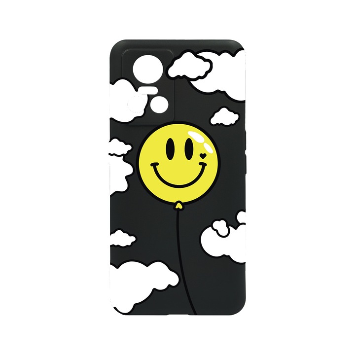 BestCase Slim Szilikon 0.8MM telefontok, Realme GT Neo 3, Balloon Smiley, c-B 957