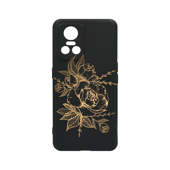 BestCase Slim Szilikon 0.8MM telefontok, Realme GT Neo 3, Golden Rose, c-B 989