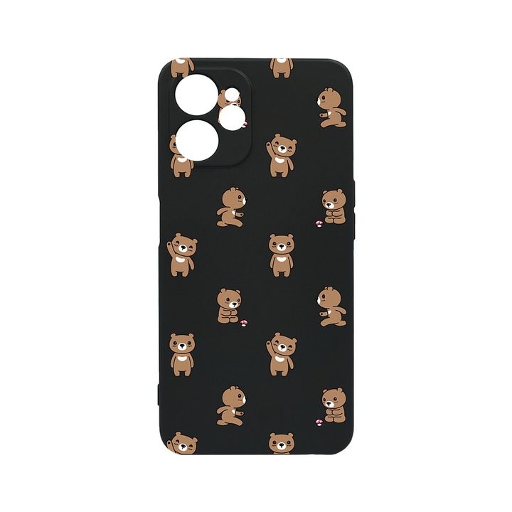 BestCase Slim Szilikon 0.8MM telefontok, Realme 9i 5G, Teddy Bear Pattern, c-B 970