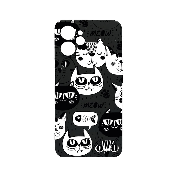 BestCase Slim Szilikon 0.8MM telefontok, Realme 9i 5G, Cool Cats, c-B 1029