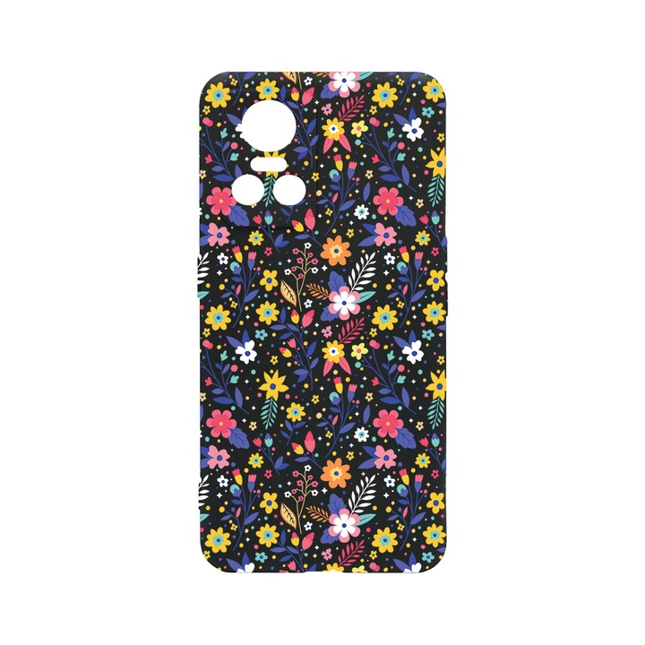 BestCase Slim Szilikon 0.8MM telefontok, Realme GT Neo 3, Flower Pattern, c-B 955