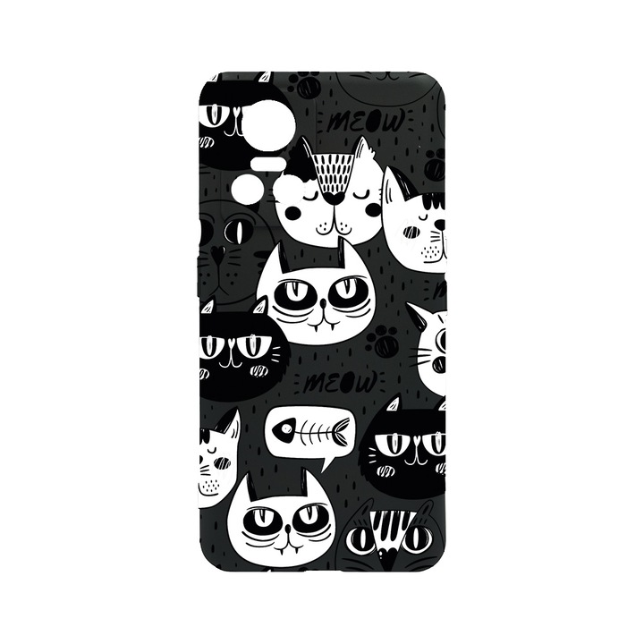 BestCase Slim Szilikon 0.8MM telefontok, Realme GT Neo 3, Cool Cats, c-B 1029