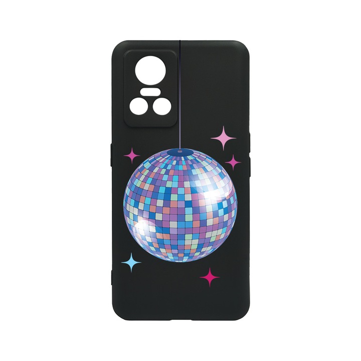 BestCase Slim Szilikon 0.8MM telefontok, Realme GT Neo 3, Disco Ball, c-B 1006