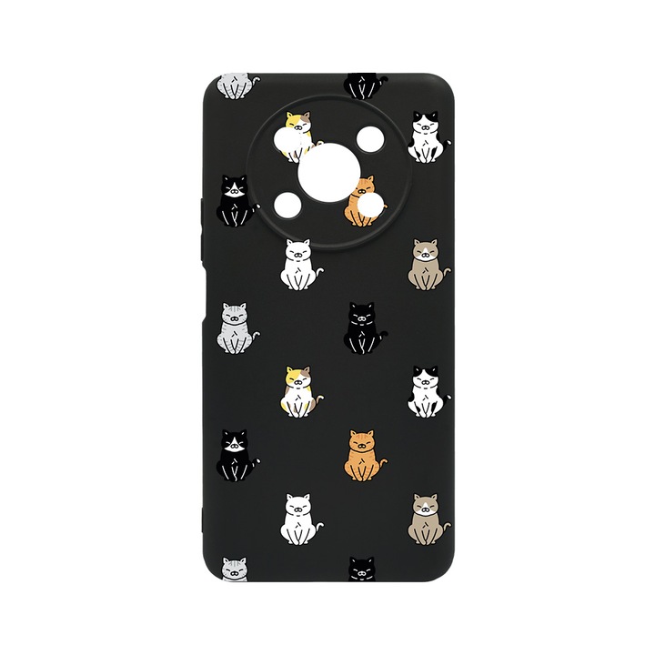 BestCase Slim Szilikon 0.8MM telefontok, Honor Magic4 Lite, Cat Pattern, c-B 1027