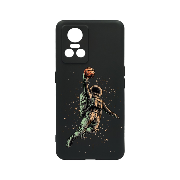 BestCase Slim Szilikon 0.8MM telefontok, Realme GT Neo 3, Astronaut Basketball, c-B 1003