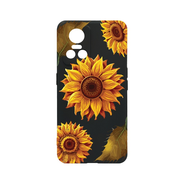 BestCase Slim Szilikon 0.8MM telefontok, Realme GT Neo 3, Sun Flower, c-B 1070