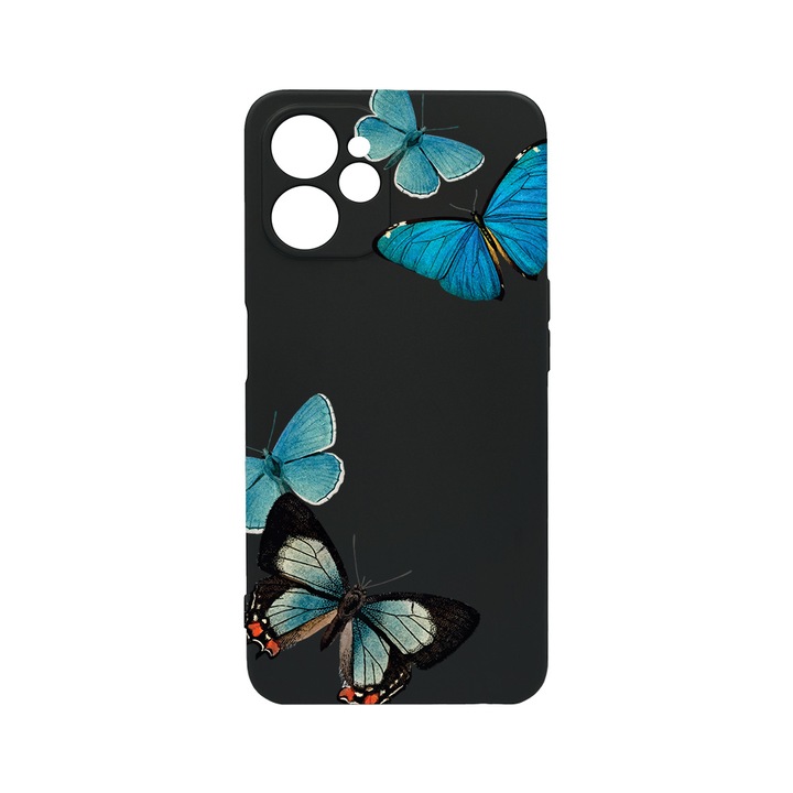 BestCase Slim Szilikon 0.8MM telefontok, Realme 9i 5G, Beautiful Blue Butterflies, c-B 991