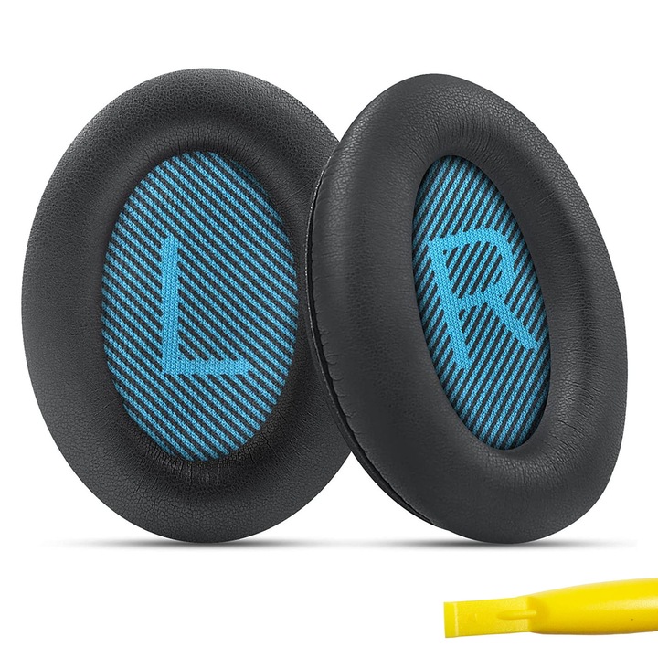 Set 2 bureti pentru casti Bose QuietComfort QC2 QC15 QC25 QC35 QC35 II AE2 AE2i AE2w, Albastru