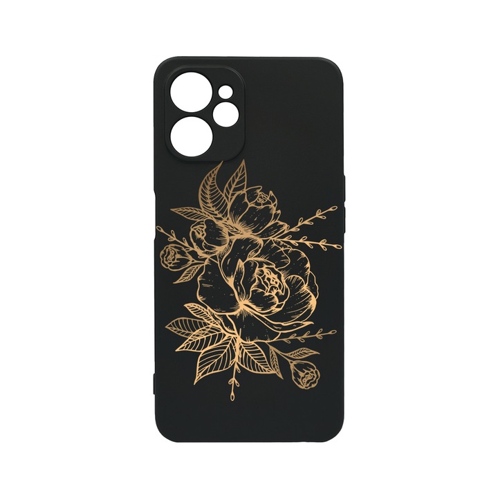 BestCase Slim Szilikon 0.8MM telefontok, Realme 9i 5G, Golden Rose, c-B 989