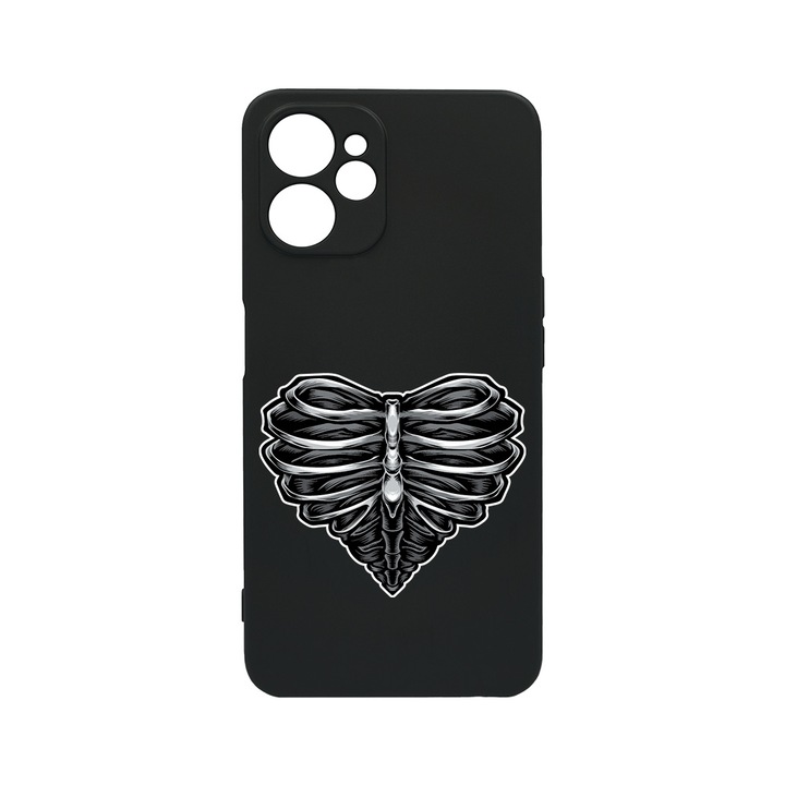 BestCase Slim Szilikon 0.8MM telefontok, Realme 9i 5G, Skeleton Heart, c-B 1024