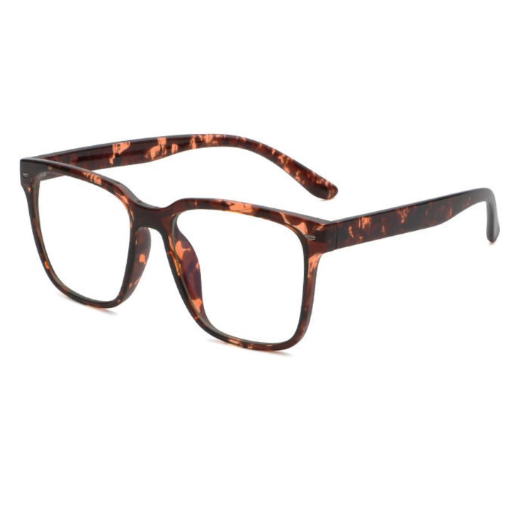 Ochelari anti-blue light, TU&YA® protectie, calculator, telefon, tableta, fara dioptrii, pentru gaming, antireflex, cu lentile transparente, model TY12, imprimeu Animal print