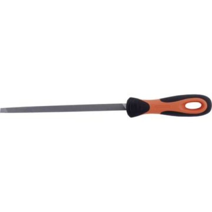 Pila triunghiulara cu maner, Bahco, Metal, 150 x 7 mm taiere: 2, Negru/Portocaliu