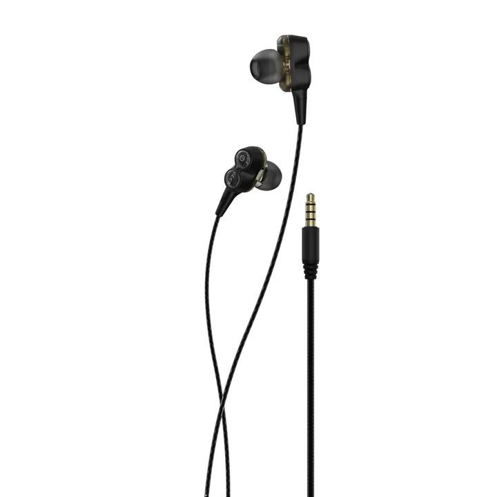 Casti cu fir Devia Kintone Series A2, microfon, USB-C, alb