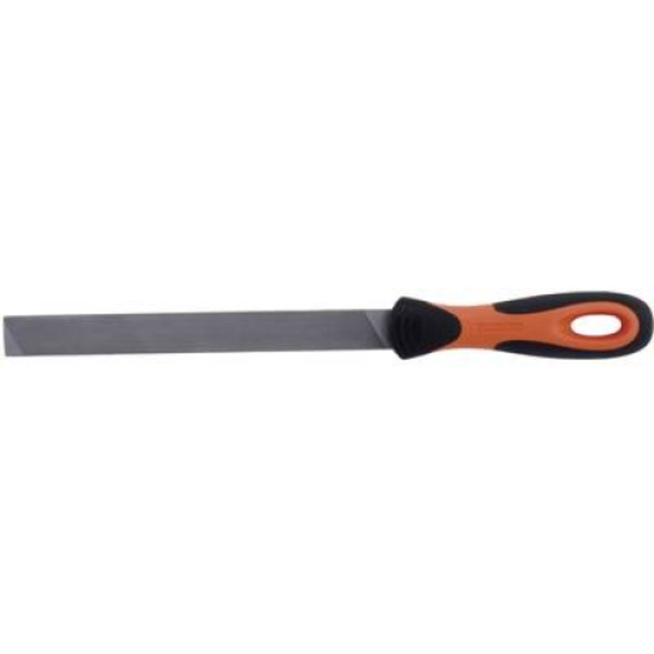Pila de ascutit cu maner, Bahco, Metal, 150 x 16 x 2.7 mm, Negru/Rosu