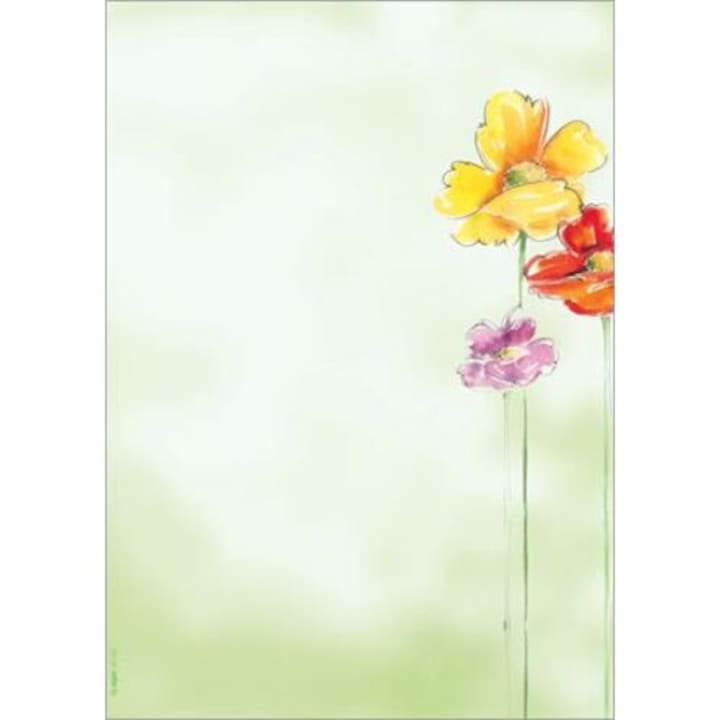 SIGEL Spring Flowers Előnyomott papír, A4, 90g