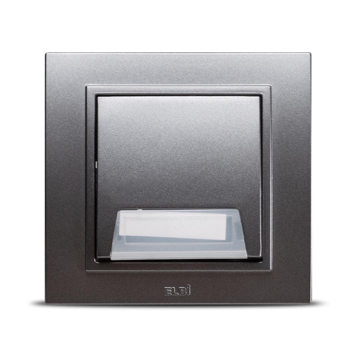 Intrerupator Sonerie Eticheta Elbi Zena ST Gri Inchis