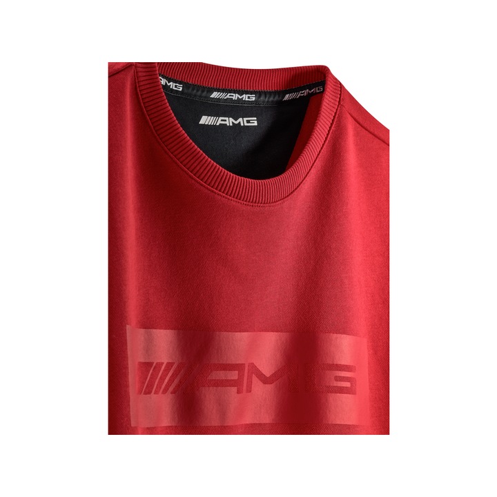 Bluza unisex, Mercedes-Benz, Bumbac, Rosu, L