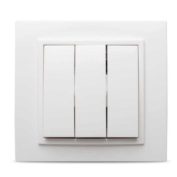 Intrerupator Triplu Elbi Zena ST Alb