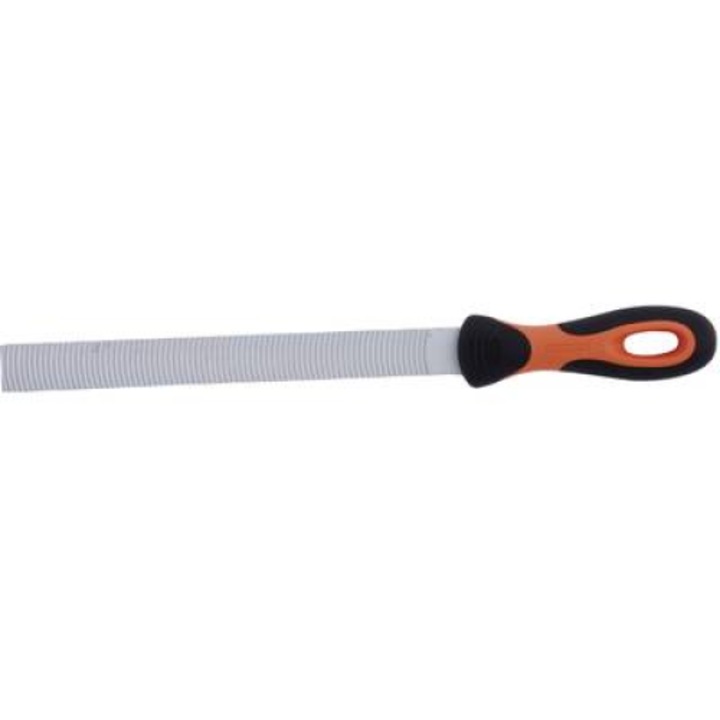 Raspila plata cu maner, Bahco, Metal, 250 x 23 x 5.5 mm, Negru/Rosu
