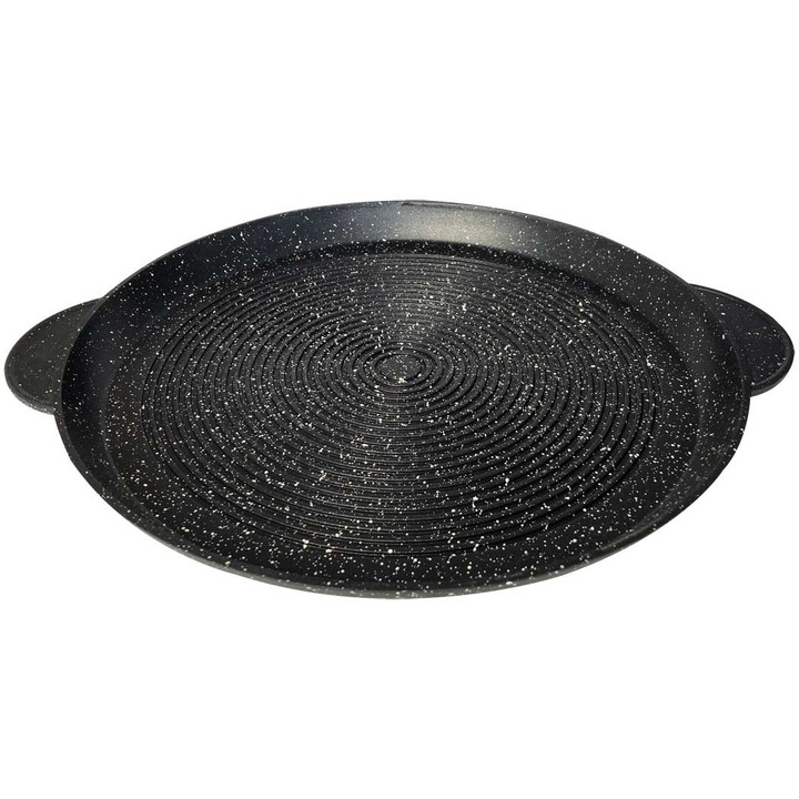 Pizza serpenyő, grill serpenyő, 32 cm-es öntött alumínium serpenyő