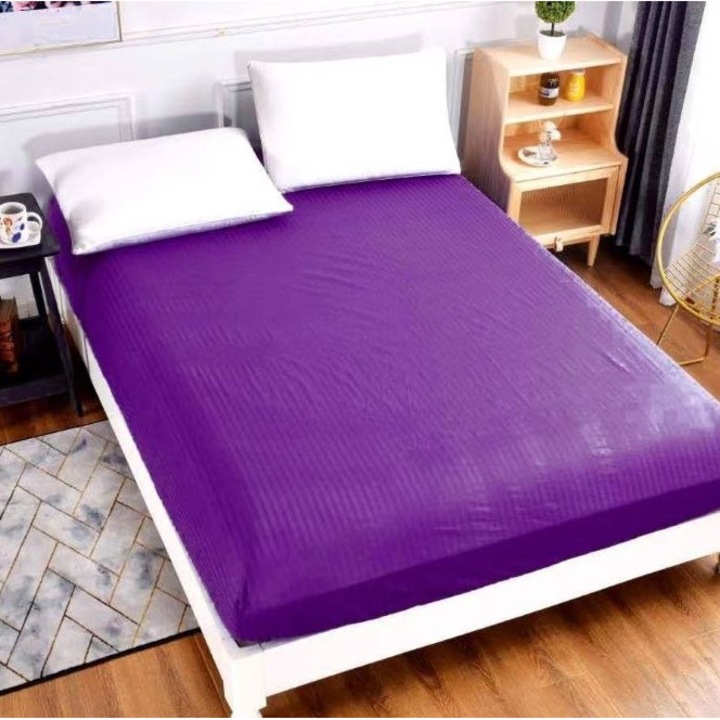 Покривало за легло, с ластик, Jojo Home, Дамаск, 2 лица, Изчистено, 180x220см, Лилаво