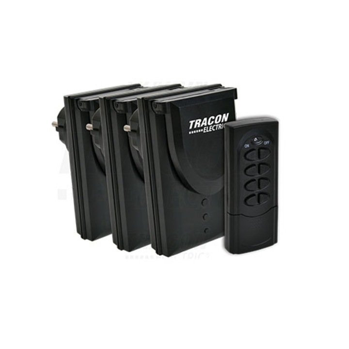 Комплект 3 контакта с дистанционно Tracon, RCS13-IP 230VAC, 50Hz, 3600W, IP44, 433.92MHz