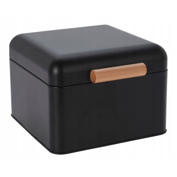 Cos de paine, Koopman, Metal, 20x22x14 cm, Negru