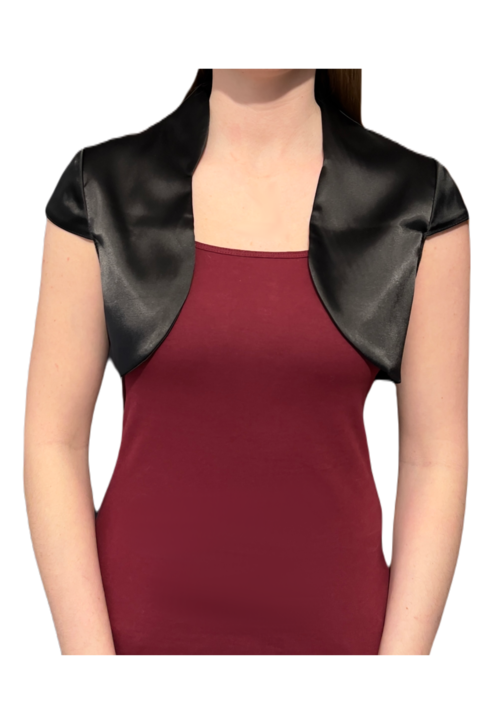 Noi bolero, szaten, fekete