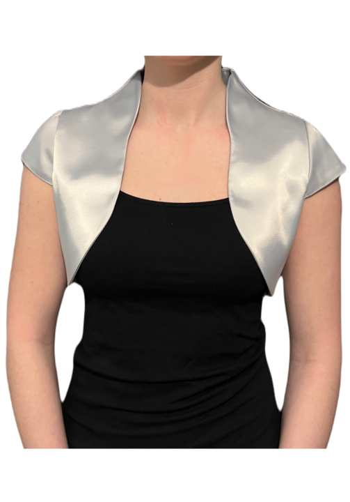 Bolero dama, Satin, Gri1