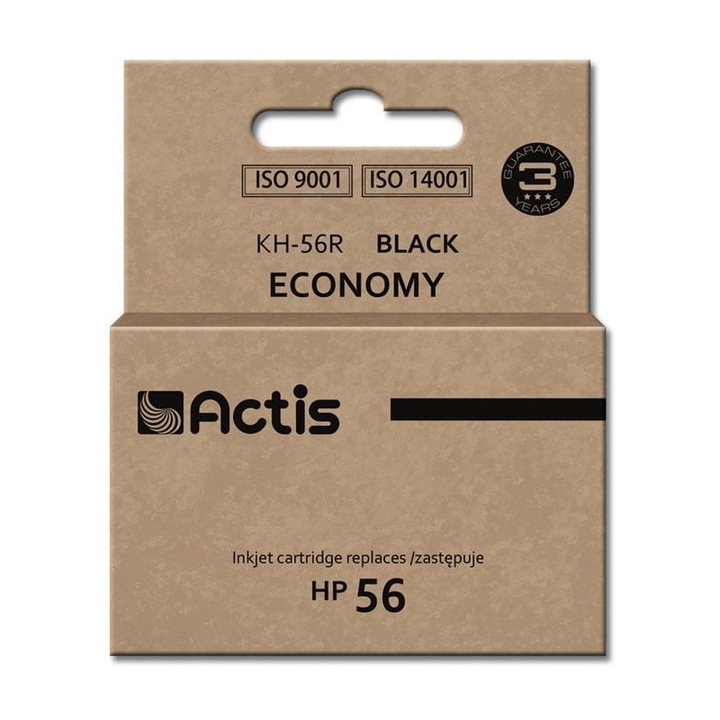 Tintapatron, Actis, HP 56 C6656A-hoz, 20 ml, Fekete