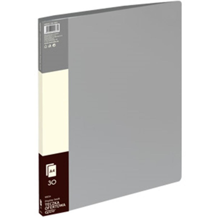 Set mapa cu folii, Polipropilena, A4, 30 x Folii, Gri