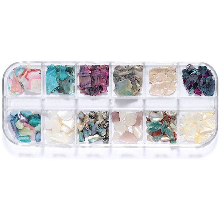 Set Decoratiuni Unghii cu Sclipici, Multicolor