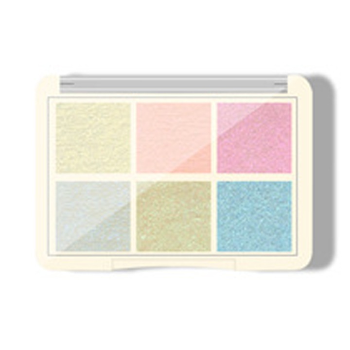 Set Pudra Unghii Efect Crom, Iridescent, Multicolor, 6 Culori