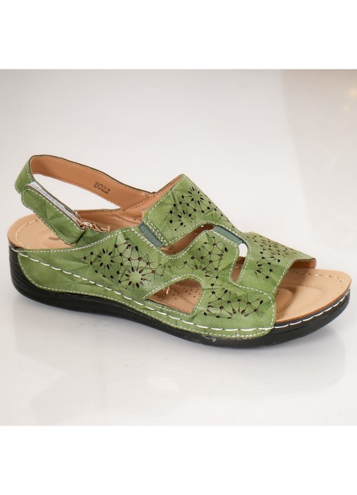 Sandale dama, Moda Stil, Heba, Piele ecologica, Verde, 36
