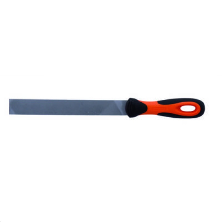 Pila plata cu maner, Bahco, Metal, 150 x 16 x 4 mm, taiere: 1, Negru/Rosu