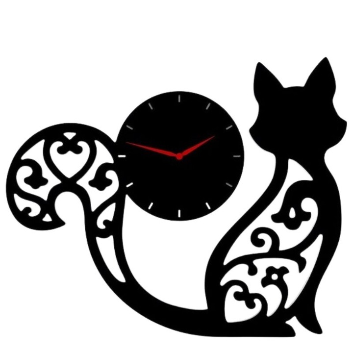 Krodesign Fox fém falióra, átmérő 80 cm, fekete