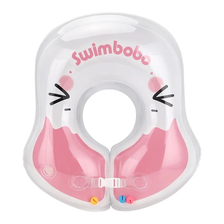 bebeLOGIC Úszógumi babáknak és gyerekeknek, U-alakú, 2-5 éves korig, rózsaszín