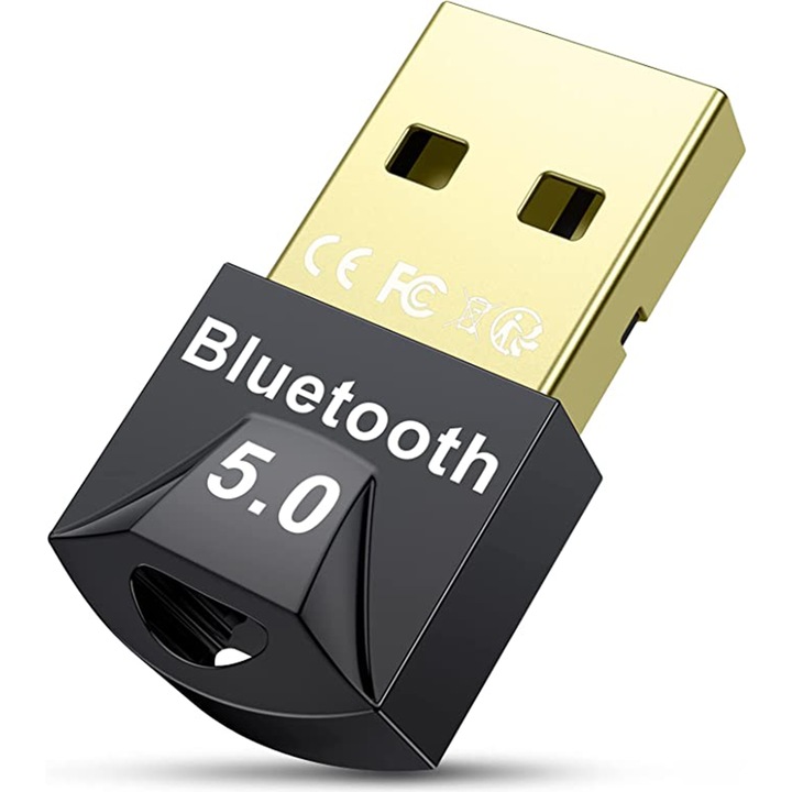 Adaptor Bluetooth Dongle Timebox, USB, Compatibil cu Dispozitive Wireless, Casti, Mouse, Tastatura, Laptop, Telefon, Plug&Play