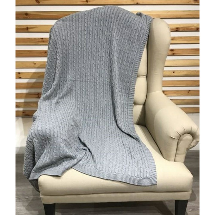 Patura de bumbac 125x150 Scotty gri Matex