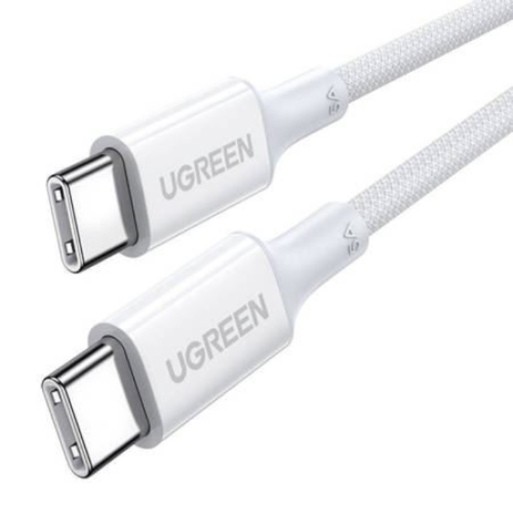 USB-C-USB-C kábel, Ugreen, 1 m, fehér