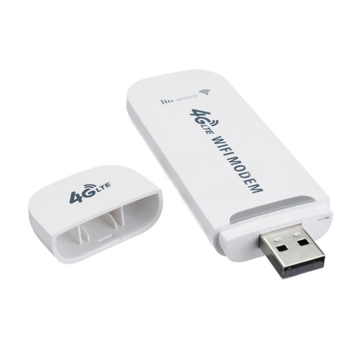 Router Wireless pentru cartela SIM, Modem USB, Alb Mat, Portabil, Conexiune Multipla, 150 MB