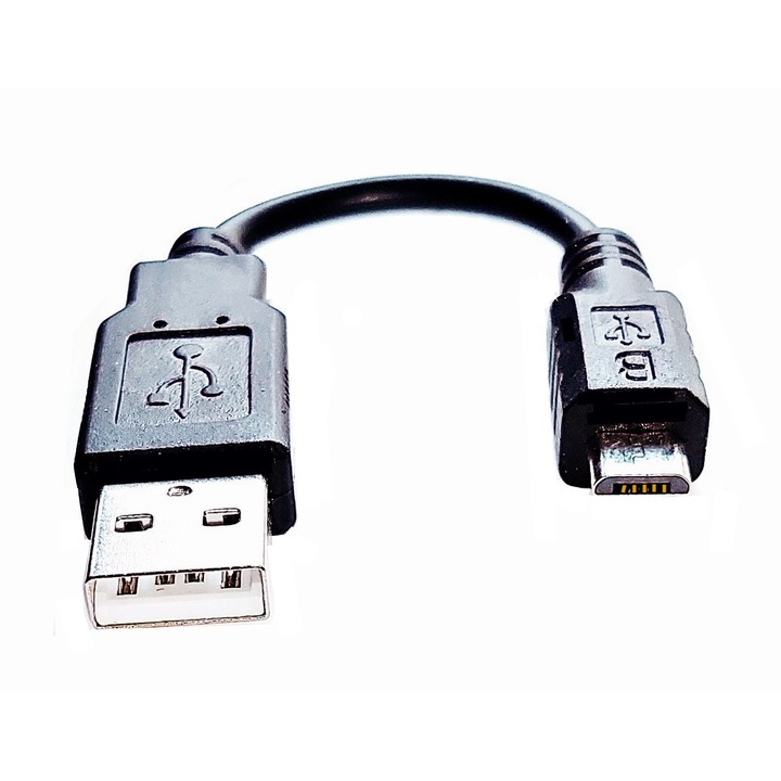 USB-A USB micro-B adatkábel 13cm fekete