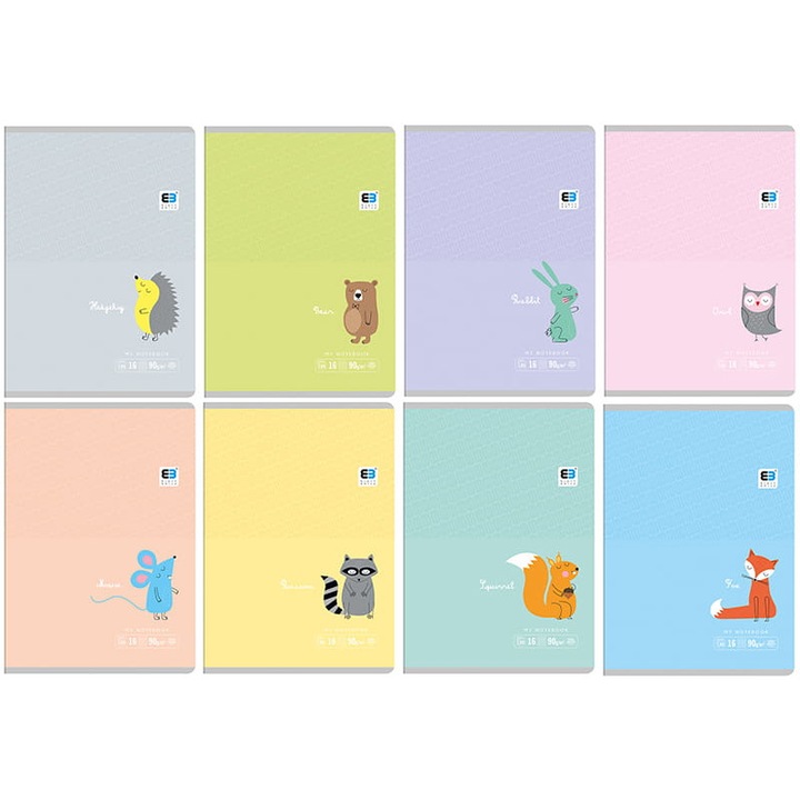 Notebook A5 32k line B&B Pastel p10 INTERDRUK ár 1 db