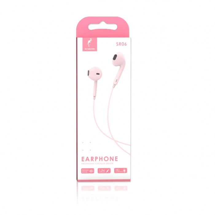 Casti cu microfon, SkyDolphin, SR06, Roz