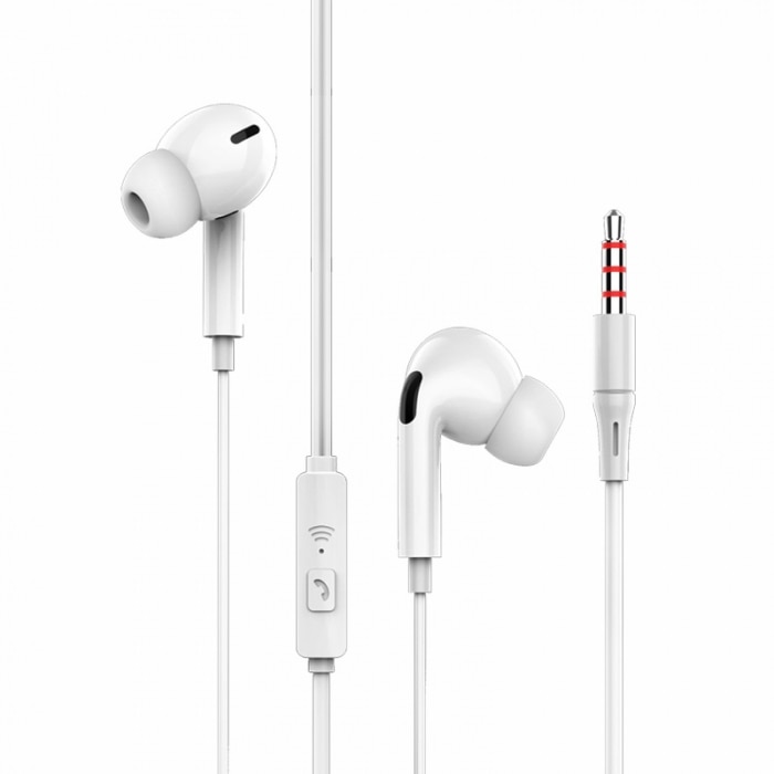 Casti cu microfon, SkyDolphin, SR17, Alb