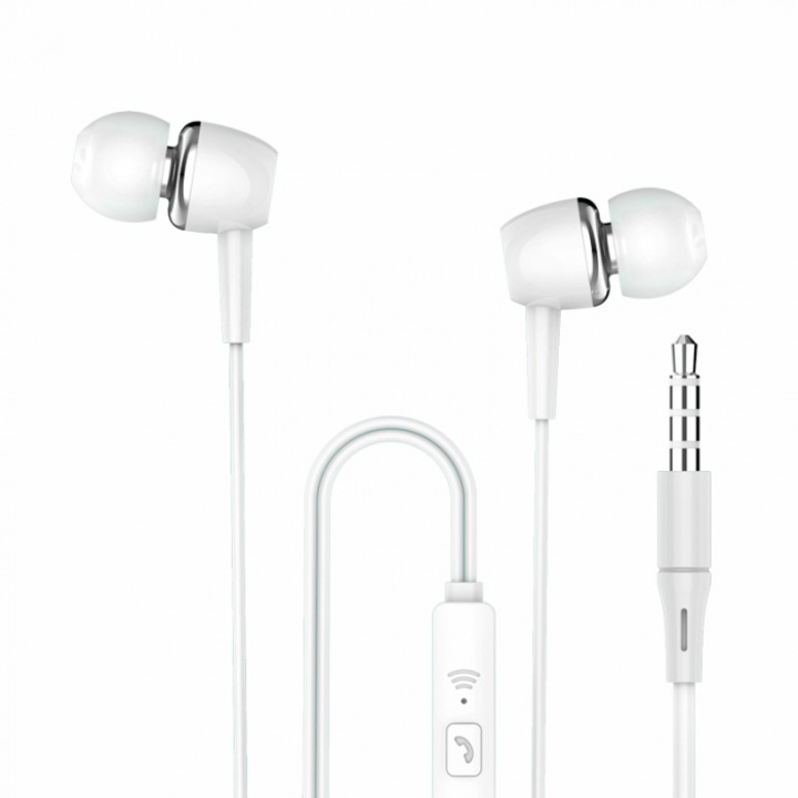 Casti cu microfon, SkyDolphin, SR19, Alb