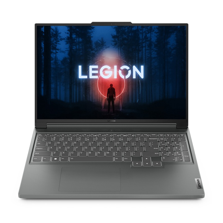 Лаптоп Lenovo Legion Slim 5 16APH8, 82Y9004KBM, 16", AMD Ryzen 7 7840HS (8-ядрен), NVIDIA GeForce RTX 4070 (8GB GDDR6), 16GB 5600MHz (2x8GB) DDR5, Сив