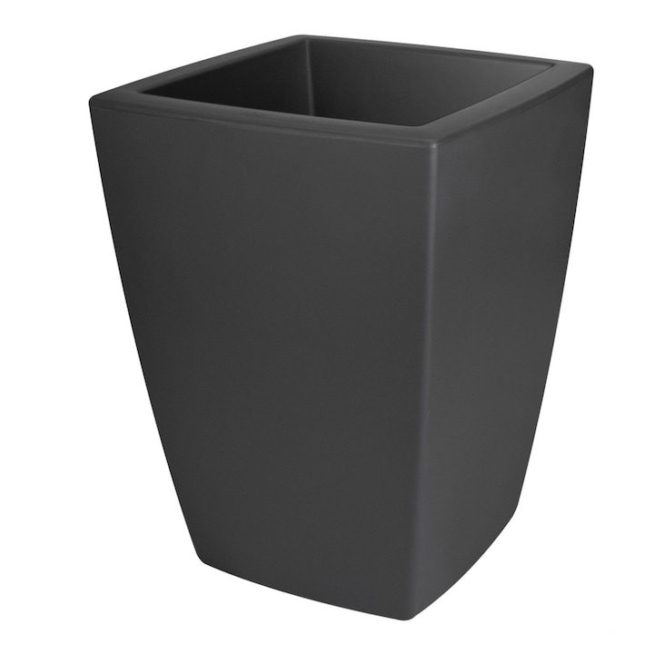 Pure Soft квадратна саксия 40см цвят антрацит
